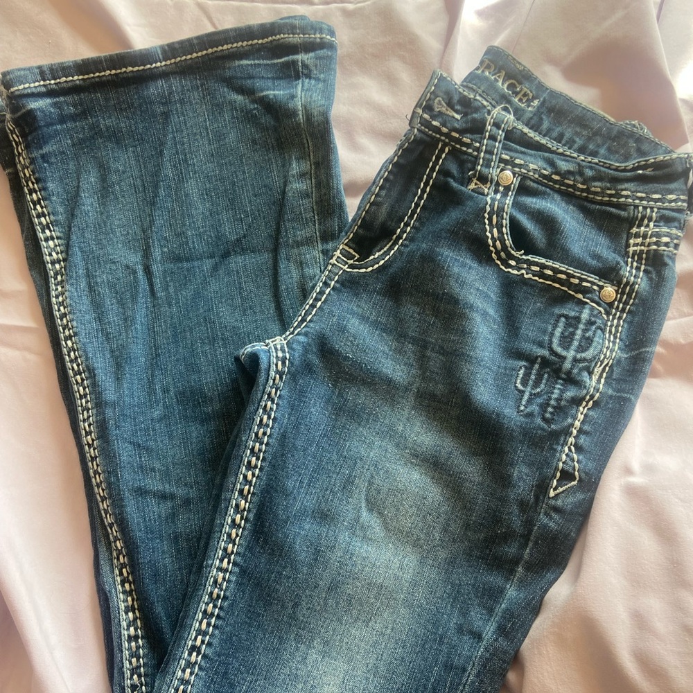 Grace in LA Cactus flare jeans. Size 2. In good condition.